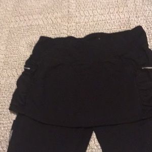 Size large Athleta capris with built in skirt.